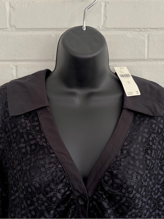 Anthropologie Maeve Sheer Lace Blouse in Black, SZ XL NWT - Picture 8 of 10